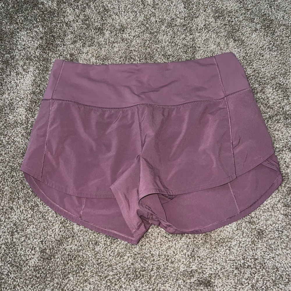 Pink lululemon size 8 speed up shorts 2.5”